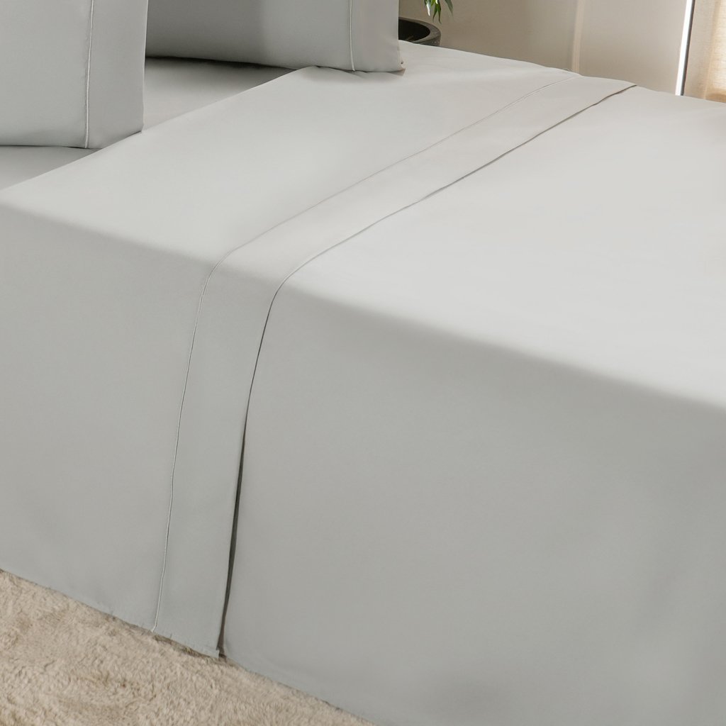 Jogo de Cama Solteiro Serenitá 3 Pçs Bordado Festonê 88x188x30cm Lunare