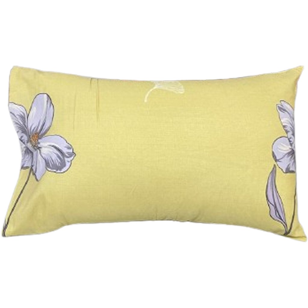 Jogo de Fronha Microfibra Estampada 47x70cm Amarelo
