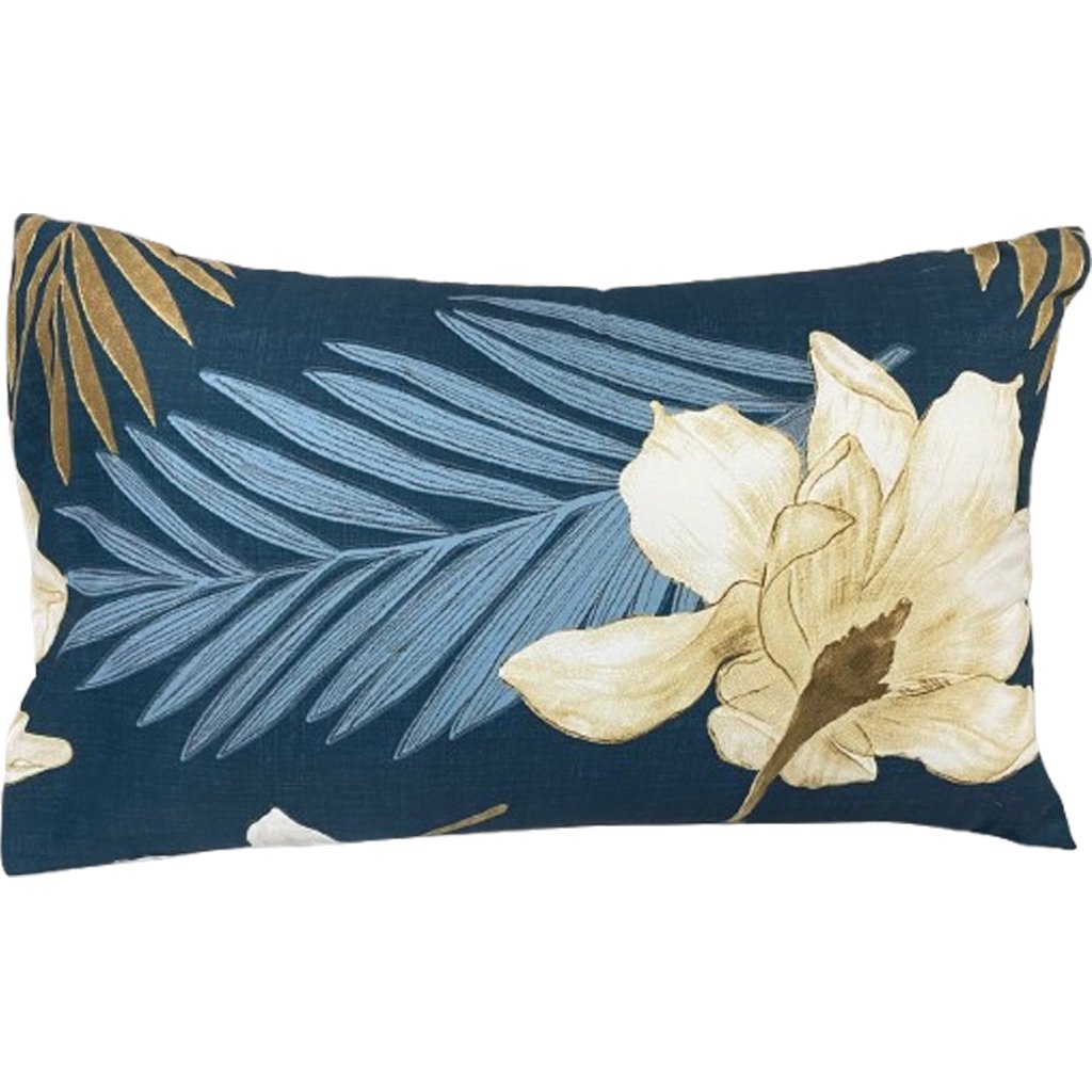 Jogo de Fronha Microfibra Estampada 47x70cm Azul Cobalto
