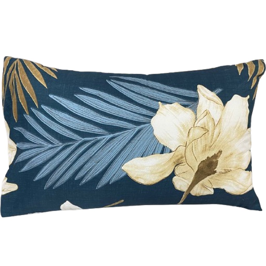 Jogo de Fronha Microfibra Estampada 47x70cm Azul Cobalto