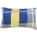 Jogo de Fronha Microfibra Estampada 47x70cm Azul Xadrez