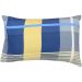 Jogo de Fronha Microfibra Estampada 47x70cm Azul Xadrez