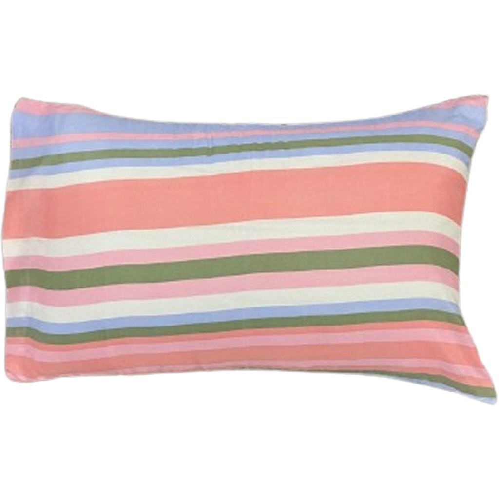 Jogo de Fronha Microfibra Estampada 47x70cm Rosa Listras