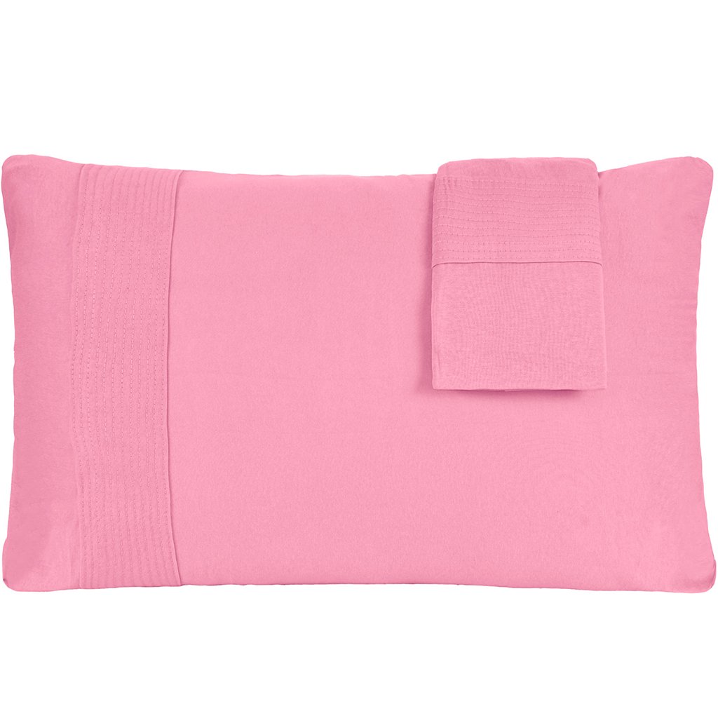 Jogo de Fronhas Bella Cama Malha 100% Algodão 50x70cm Coral