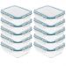 Kit 10 Pote de Vidro com Tampa Hermética 640ml 17,5x13x5,6