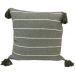 Kit 2 Almofada Pompom Decorativa 45x45cm Verde Militar