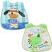 Kit 2 Babador Encanto para Bebê 45x28cm Dino/Cachorrinho