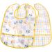Kit 2 Babador Impermeável com Bolso Cata Migalha Amarelo
