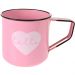 Kit 2 Caneca Vintage Aço Esmaltado Grande 600ml Rosa/Lílas