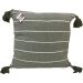 Kit 2 Capa de Almofada Pompom Decorativa 45x45cm Verde Militar