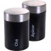 Kit 2 Potes Decorativos Aço Inox 650ml