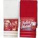 Kit 2 Toalha Lavabo Natalina Jacquard 30x45cm Vermelho/Creme