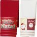 Kit 2 Toalha Lavabo Natalina Jacquard 30x45cm Vermelho/Creme