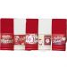 Kit 20 Toalha Lavabo Natalina Jacquard 30x45cm Vermelho/Creme