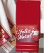 Kit 20 Toalha Lavabo Natalina Jacquard 30x45cm Vermelho/Creme