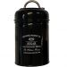 Kit 3 Pote Classic Black Café Açucar e Chá Aço Esmaltado 900ml Preto