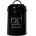 Kit 3 Pote Classic Black Café Açucar e Chá Aço Esmaltado 900ml Preto