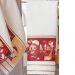 Kit 3 Toalha Lavabo Natalina Jacquard 30x45cm Creme