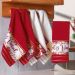 Kit 3 Toalha Lavabo Natalina Jacquard 30x45cm Creme