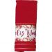 Kit 3 Toalha Lavabo Natalina Jacquard 30x45cm Vermelho/Creme