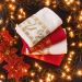 Kit 5 Toalha de Rosto Feliz Natal Bordada Jacquard 45x68cm Vermelho