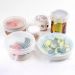 Kit 6 Tampas de Silicone Reutilizável Universal Elástica Multiuso Transparente