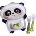 Kit Alimentação Funny 3 Peças Prato Garfo e Colher Panda