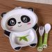 Kit Alimentação Funny 3 Peças Prato Garfo e Colher Panda
