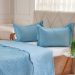 Kit Cobre Leito Casal Ultra Lisse Lisa New 210x230cm Azul Estonado
