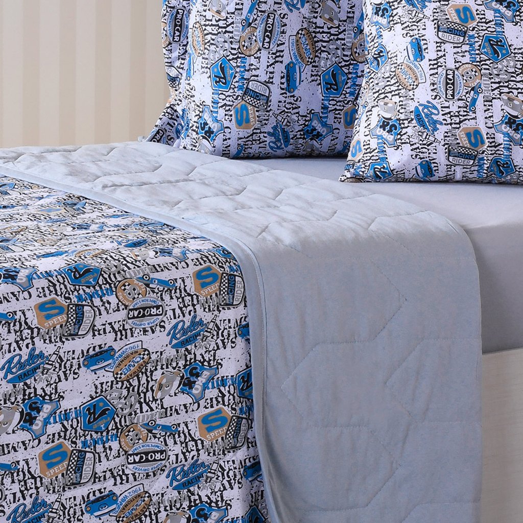Kit Cobre Leito Kids Solteiro Malha 100% Algodão 160x220cm