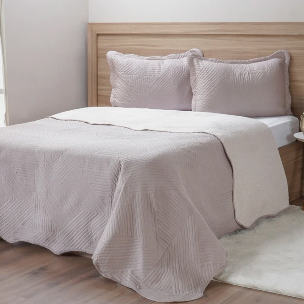 Kit Cobre Leito King Ultra Lisse Lisa New 250x270cm Malva