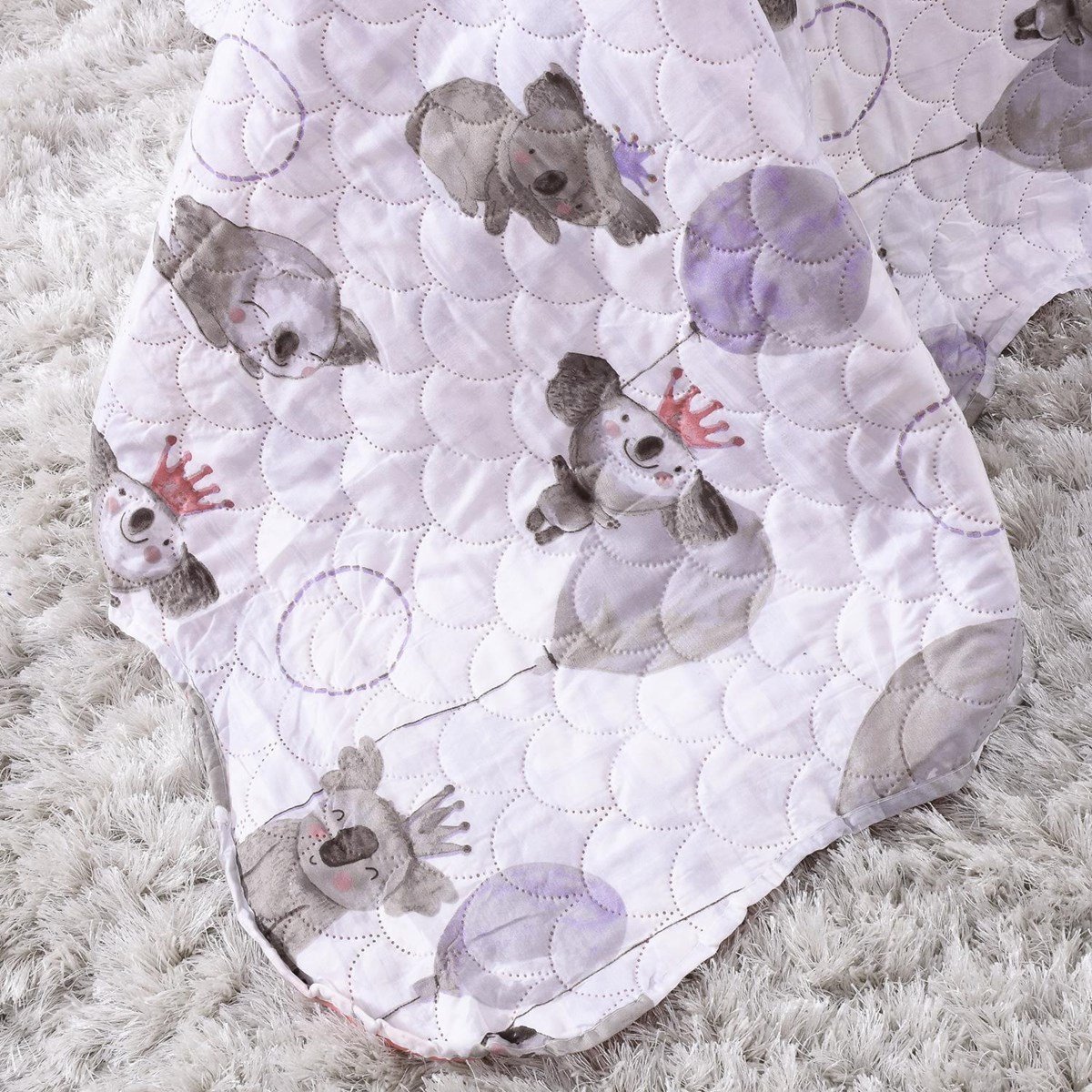 Kit Cobre Leito Solteiro + Porta Travesseiro Infantil Bene Casa