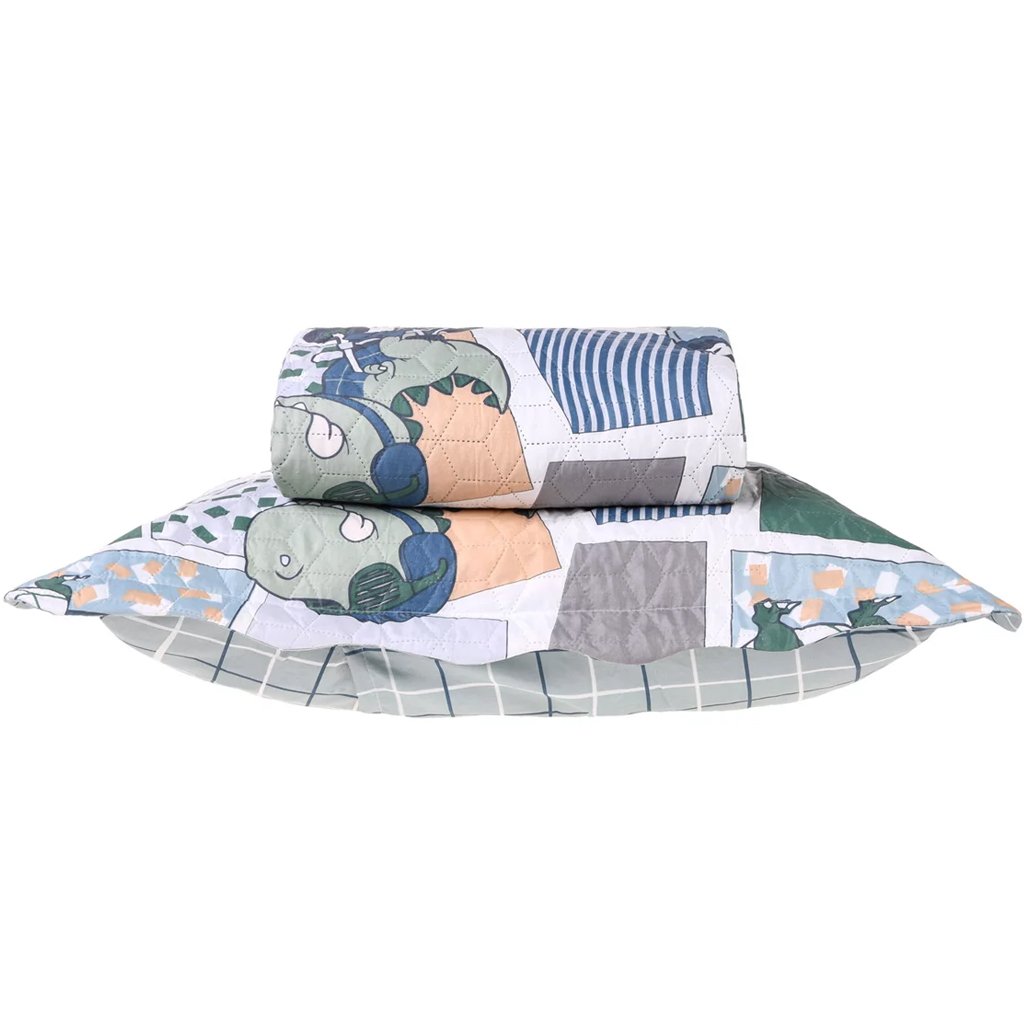 Kit Cobre Leito Solteiro + Porta Travesseiro Infantil Dupla Face Extra Macio