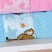 Kit Toalha de Banho e Rosto Infantil com Barra Ponto Cruz