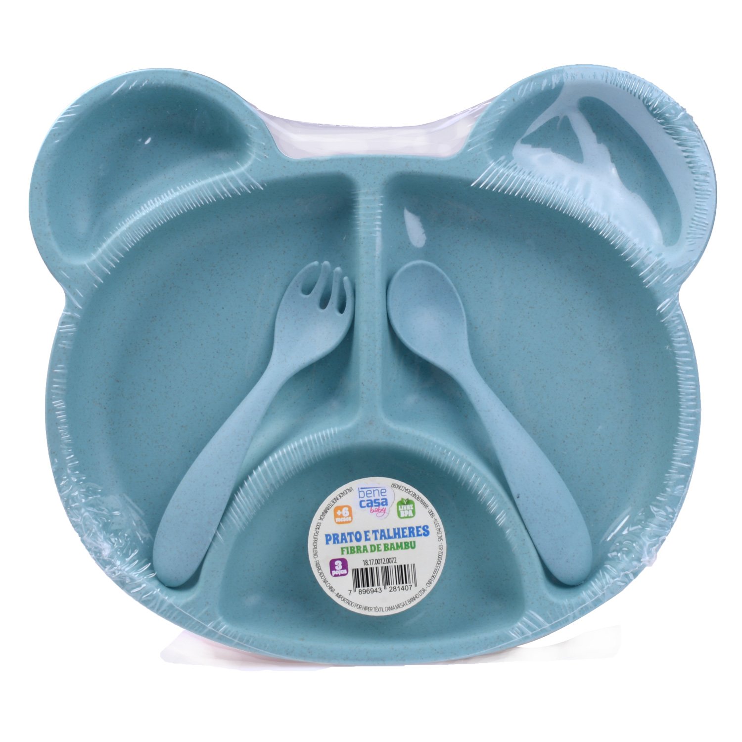 Kit de Alimentação 3 Peças Fibra de Bambu  Verde