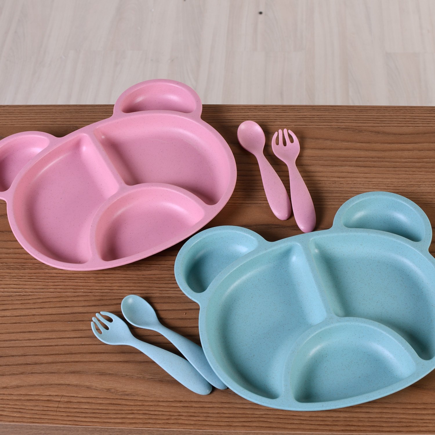 Kit de Alimentação 3 Peças Fibra de Bambu  Verde