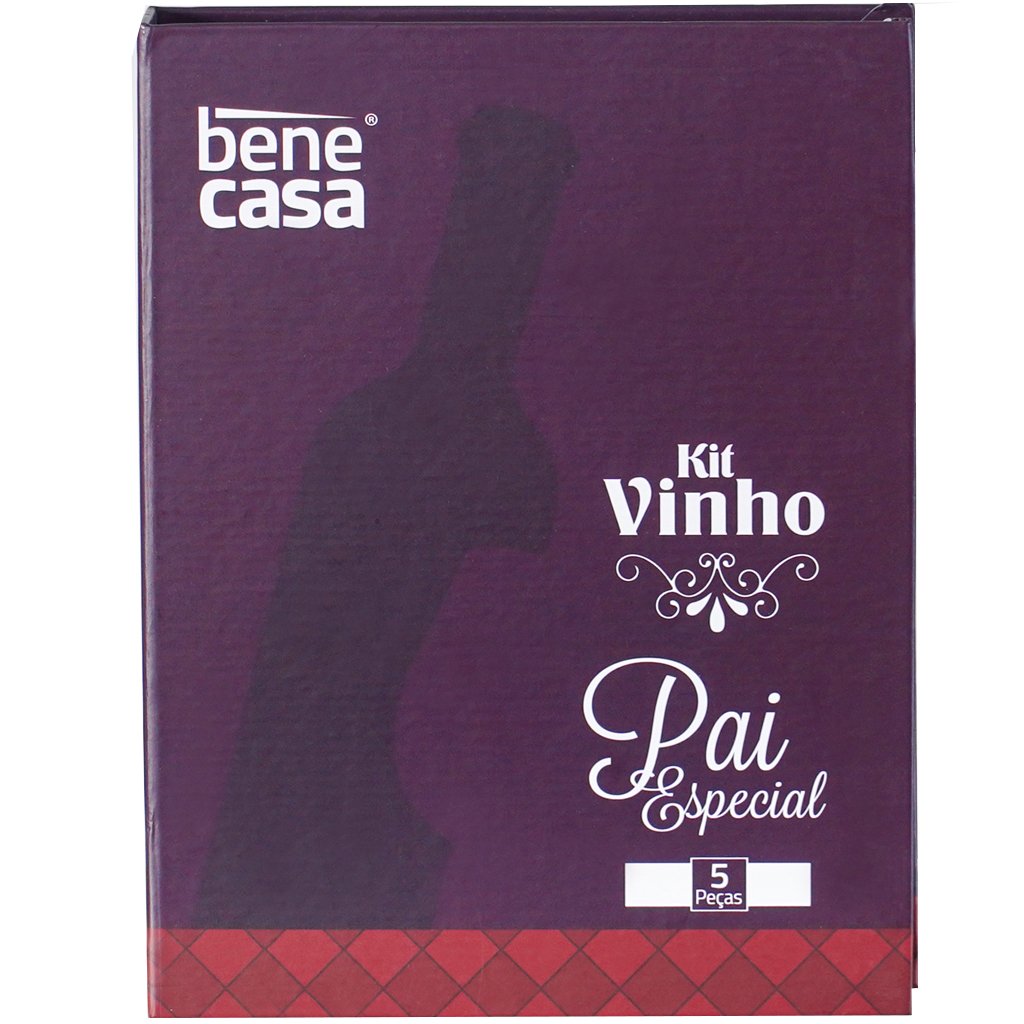 Kit de Vinho 5pçs Pai Especial Ideal para Presentear