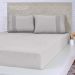 Lençol Queen Bella Cama Malha 100% Algodão 158x198x35cm Cinza