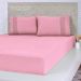 Lençol Queen Bella Cama Malha 100% Algodão 158x198x35cm Coral