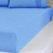 Lençol Solteiro Bella Cama Malha 100% Algodão 88x188x30cm Azul