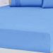 Lençol Solteiro Bella Cama Malha 100% Algodão 88x188x30cm Azul