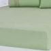 Lençol Solteiro Bella Cama Malha 100% Algodão 88x188x30cm Verde