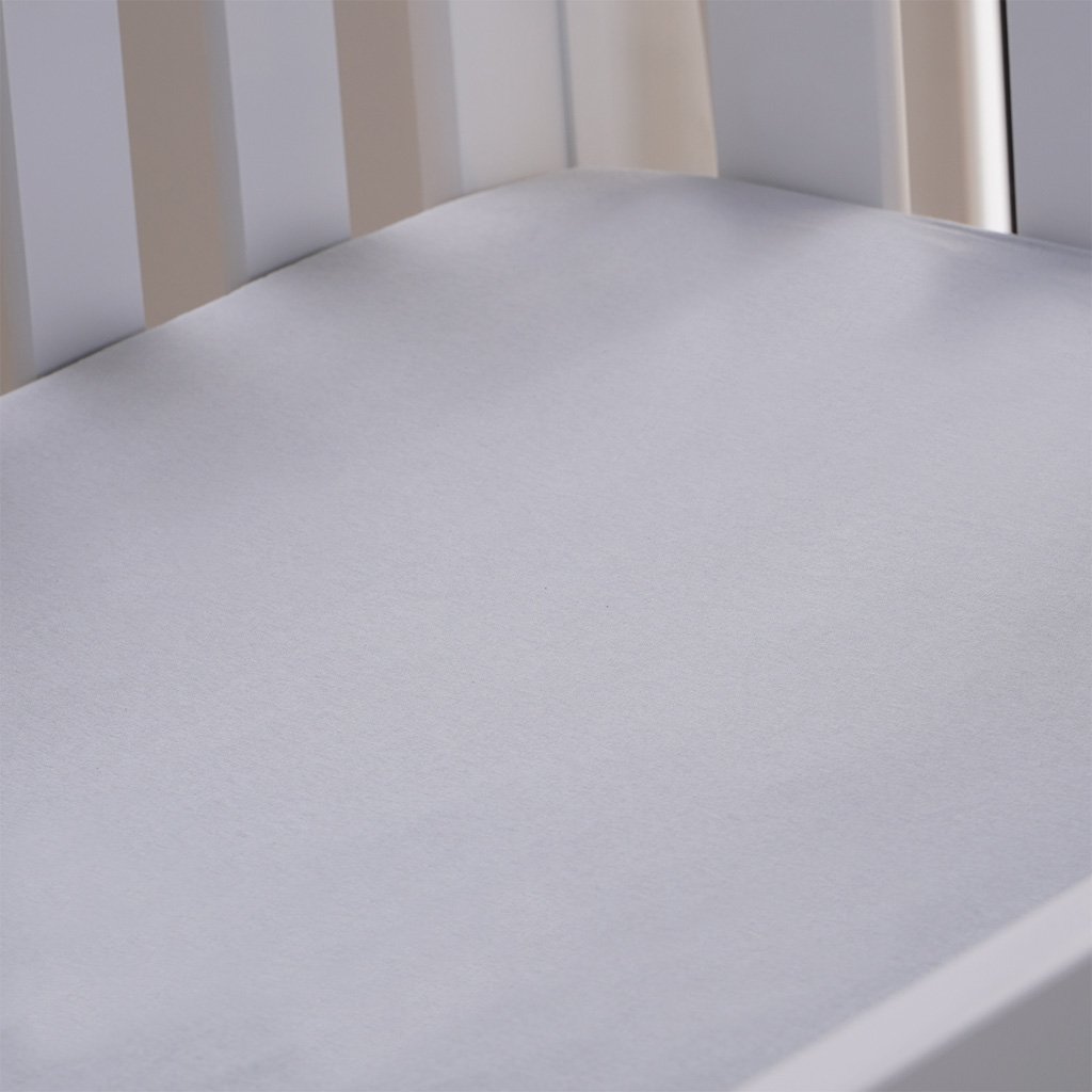 Lençol de Berço com Elástico Malha 100% Algodão 125g/m² 70x130x15cm Cinza