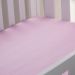 Lençol de Berço com Elástico Malha 100% Algodão 125g/m² 70x130x15cm Rosa