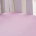 Lençol de Berço com Elástico Malha 100% Algodão 125g/m² 70x130x15cm Rosa