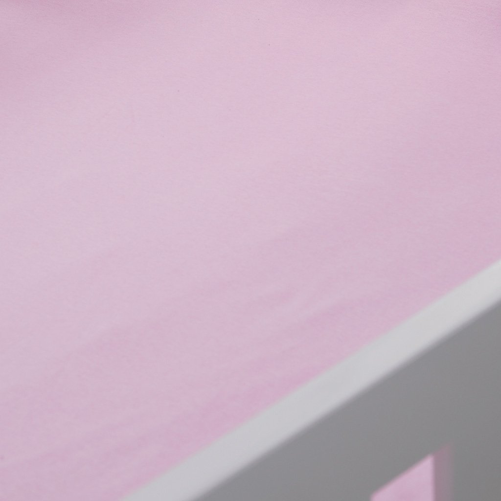 Lençol de Berço com Elástico Malha 100% Algodão 125g/m² 70x130x15cm Rosa