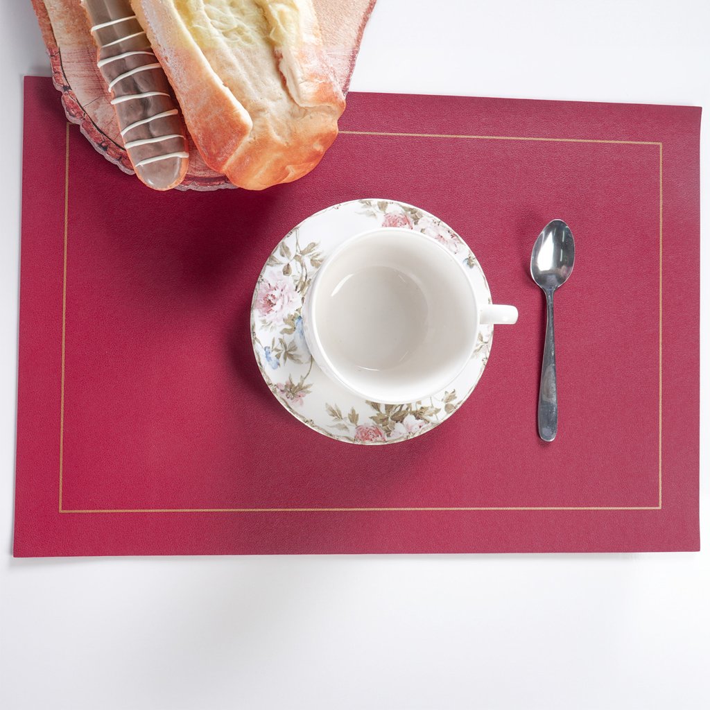 Lugar Americano Classic PU 45x30cm Bordô