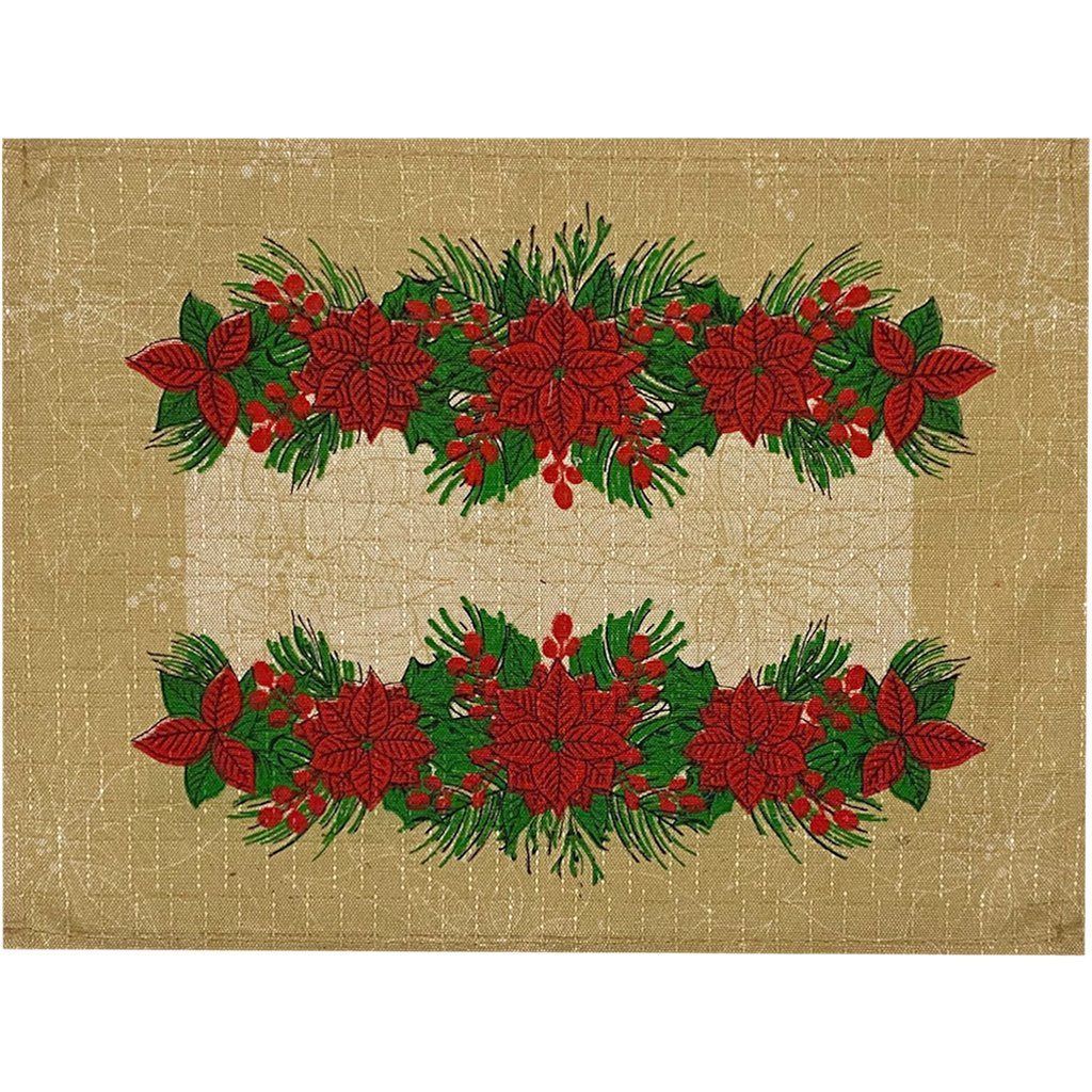 Lugar Americano Linhão Natalino Merry Christimas 30x40 Flor de Natal