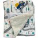 Manta Bebê Dupla Face Oportunity Sherpa e Flannel Fleece 100x75