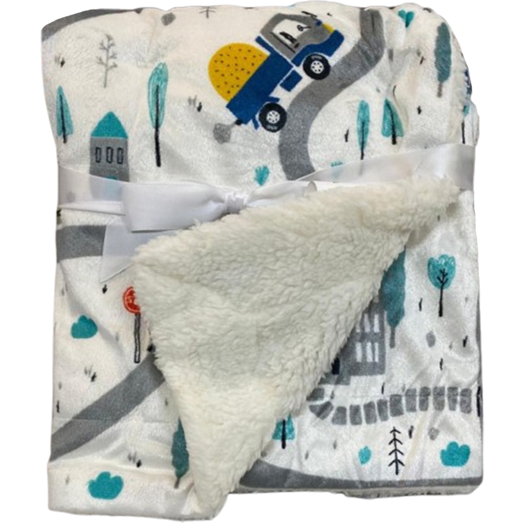 Manta Bebê Dupla Face Oportunity Sherpa e Flannel Fleece 100x75